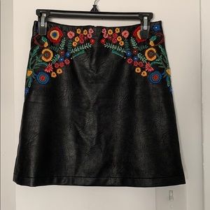ZARA LEATHER SKIRT